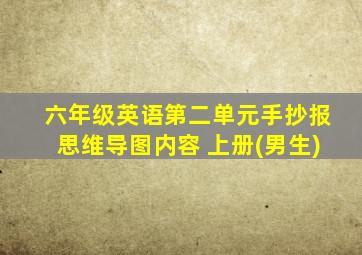 六年级英语第二单元手抄报思维导图内容 上册(男生)